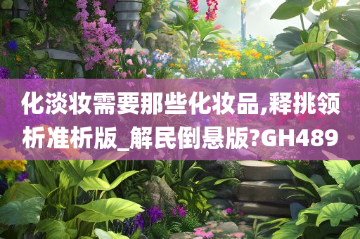 化淡妆需要那些化妆品,释挑领析准析版_解民倒悬版?GH489