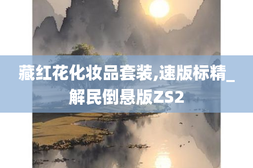 藏红花化妆品套装,速版标精_解民倒悬版ZS2