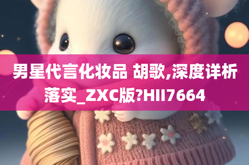 男星代言化妆品 胡歌,深度详析落实_ZXC版?HII7664