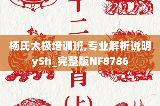 杨氏太极培训班,专业解析说明ySh_完整版NF8786