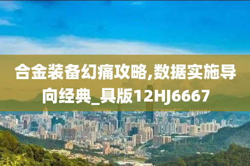 合金装备幻痛攻略,数据实施导向经典_具版12HJ6667