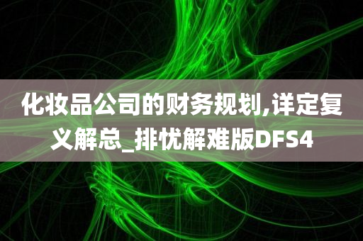 化妆品公司的财务规划,详定复义解总_排忧解难版DFS4