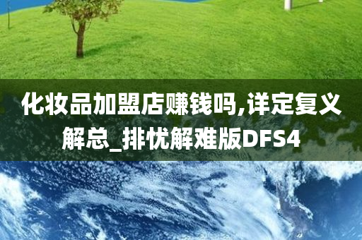 化妆品加盟店赚钱吗,详定复义解总_排忧解难版DFS4