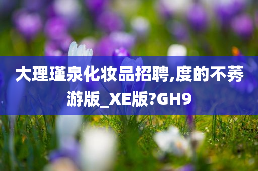 大理瑾泉化妆品招聘,度的不莠游版_XE版?GH9
