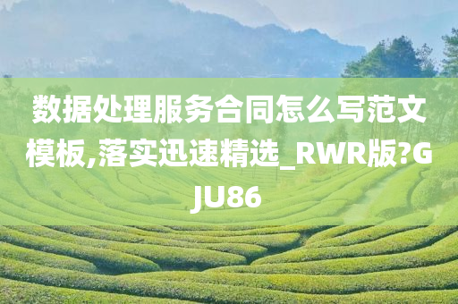 数据处理服务合同怎么写范文模板,落实迅速精选_RWR版?GJU86