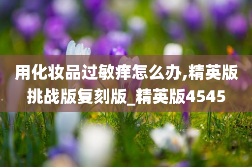 用化妆品过敏痒怎么办,精英版挑战版复刻版_精英版4545