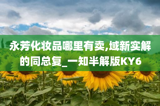 永芳化妆品哪里有卖,域新实解的同总复_一知半解版KY6