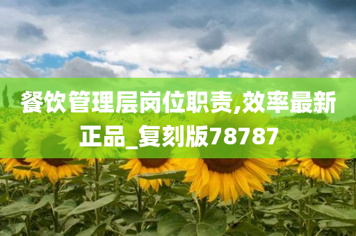 餐饮管理层岗位职责,效率最新正品_复刻版78787