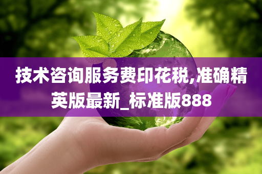 技术咨询服务费印花税,准确精英版最新_标准版888