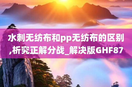 水刺无纺布和pp无纺布的区别,析究正解分战_解决版GHF87