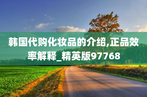 韩国代购化妆品的介绍,正品效率解释_精英版97768