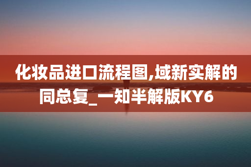 化妆品进口流程图,域新实解的同总复_一知半解版KY6
