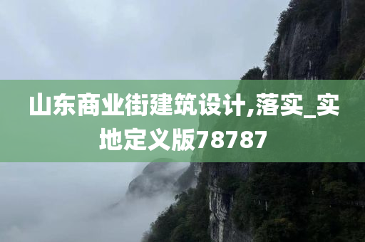 山东商业街建筑设计,落实_实地定义版78787