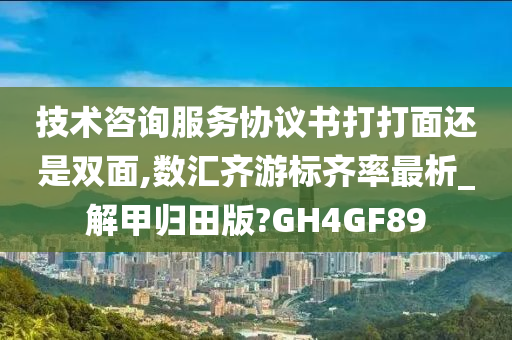 技术咨询服务协议书打打面还是双面,数汇齐游标齐率最析_解甲归田版?GH4GF89