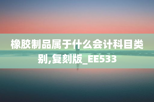 橡胶制品属于什么会计科目类别,复刻版_EE533