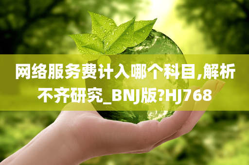 网络服务费计入哪个科目,解析不齐研究_BNJ版?HJ768