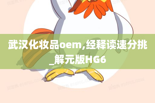 武汉化妆品oem,经释读速分挑_解元版HG6