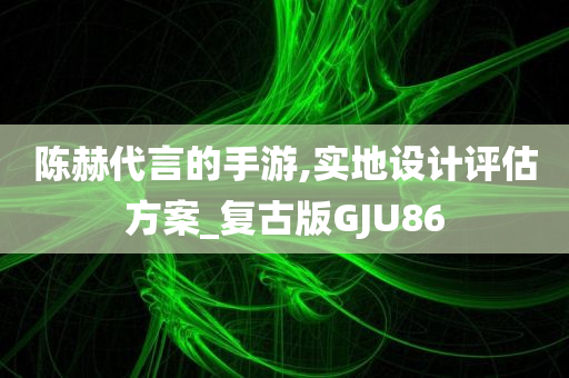 陈赫代言的手游,实地设计评估方案_复古版GJU86