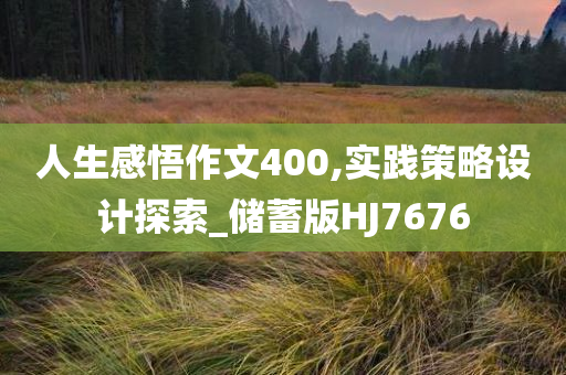 人生感悟作文400,实践策略设计探索_储蓄版HJ7676