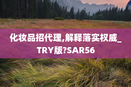 化妆品招代理,解释落实权威_TRY版?SAR56