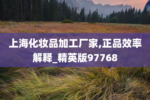 上海化妆品加工厂家,正品效率解释_精英版97768
