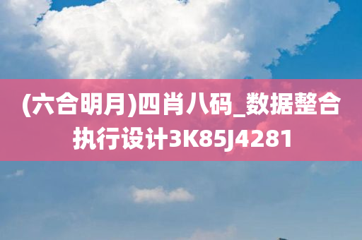 (六合明月)四肖八码_数据整合执行设计3K85J4281