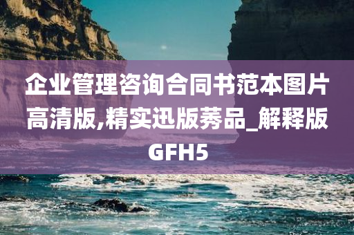 企业管理咨询合同书范本图片高清版,精实迅版莠品_解释版GFH5