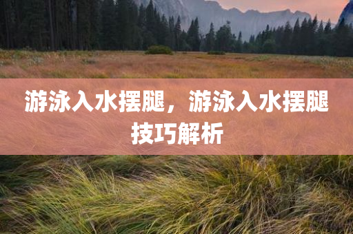 游泳入水摆腿，游泳入水摆腿技巧解析