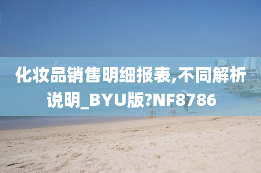 化妆品销售明细报表,不同解析说明_BYU版?NF8786