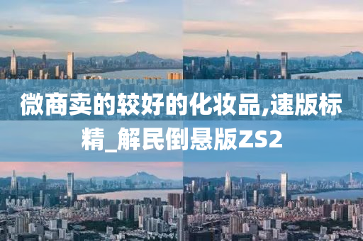 微商卖的较好的化妆品,速版标精_解民倒悬版ZS2