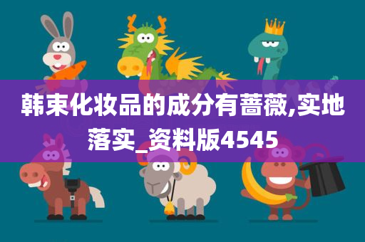 韩束化妆品的成分有蔷薇,实地落实_资料版4545