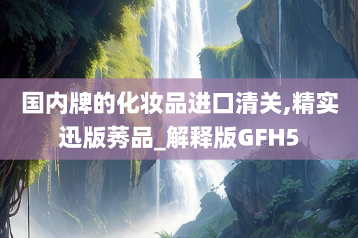 国内牌的化妆品进口清关,精实迅版莠品_解释版GFH5