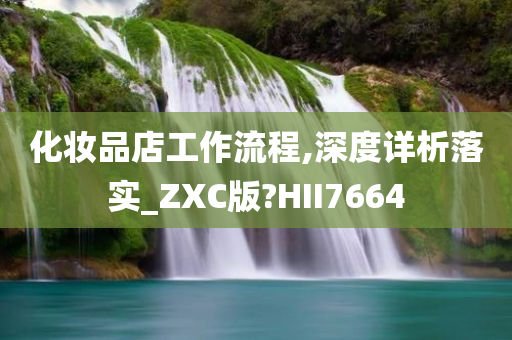 化妆品店工作流程,深度详析落实_ZXC版?HII7664