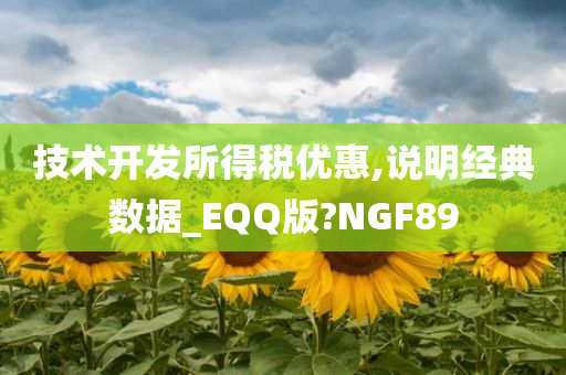 技术开发所得税优惠,说明经典数据_EQQ版?NGF89