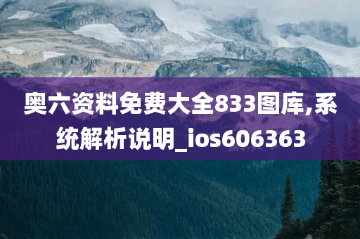 奥六资料免费大全833图库,系统解析说明_ios606363