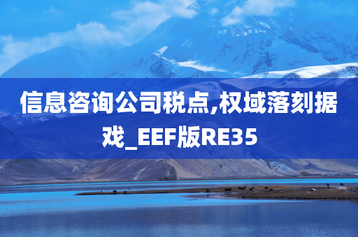 信息咨询公司税点,权域落刻据戏_EEF版RE35