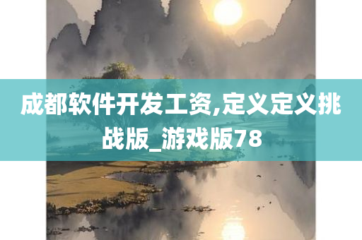 成都软件开发工资,定义定义挑战版_游戏版78