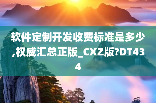 软件定制开发收费标准是多少,权威汇总正版_CXZ版?DT434