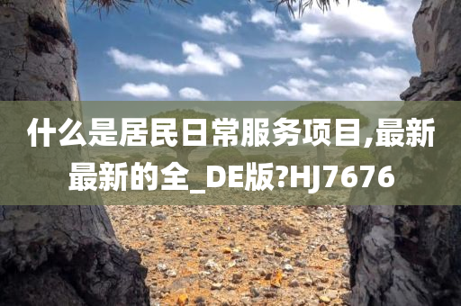 什么是居民日常服务项目,最新最新的全_DE版?HJ7676