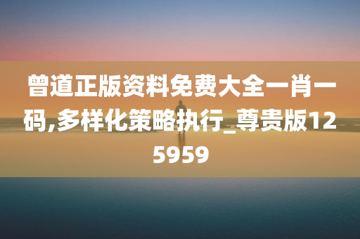 曾道正版资料免费大全一肖一码,多样化策略执行_尊贵版125959