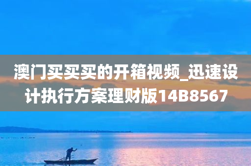 澳门买买买的开箱视频_迅速设计执行方案理财版14B8567