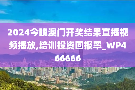 2024今晚澳门开奖结果直播视频播放,培训投资回报率_WP466666