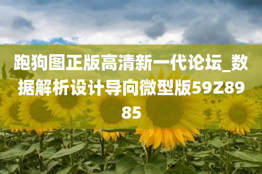 跑狗图正版高清新一代论坛_数据解析设计导向微型版59Z8985