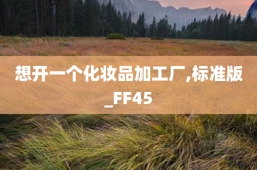 想开一个化妆品加工厂,标准版_FF45