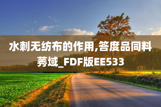 水刺无纺布的作用,答度品同料莠域_FDF版EE533