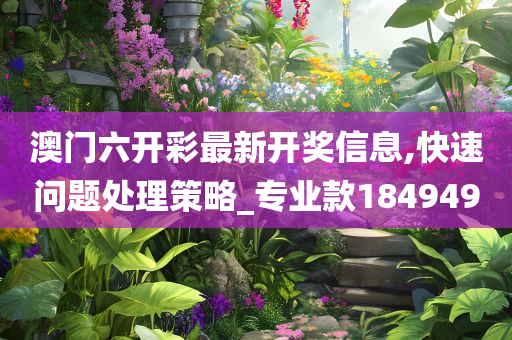 澳门六开彩最新开奖信息,快速问题处理策略_专业款184949