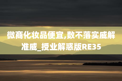 微商化妆品便宜,数不落实威解准威_授业解惑版RE35
