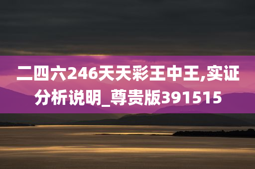 二四六246天天彩王中王,实证分析说明_尊贵版391515