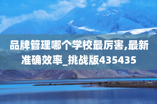 品牌管理哪个学校最厉害,最新准确效率_挑战版435435