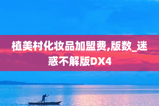 植美村化妆品加盟费,版数_迷惑不解版DX4